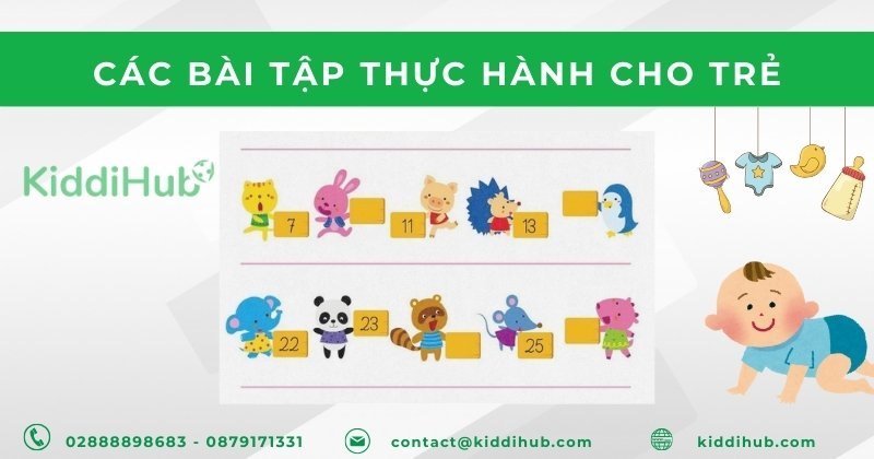 Các bài tập thực hành dạy trẻ số chẵn số lẻ