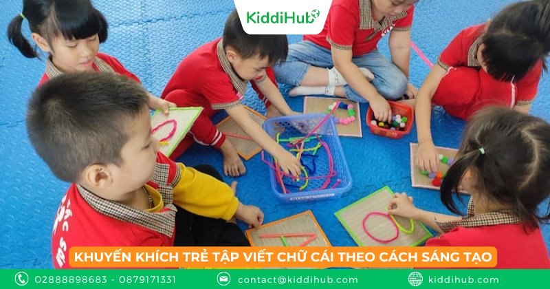 Khuyến khích trẻ tập viết chữ cái theo cách sáng tạo