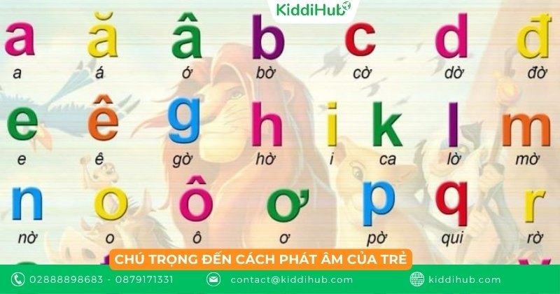 Chú trọng đến cách phát âm của trẻ