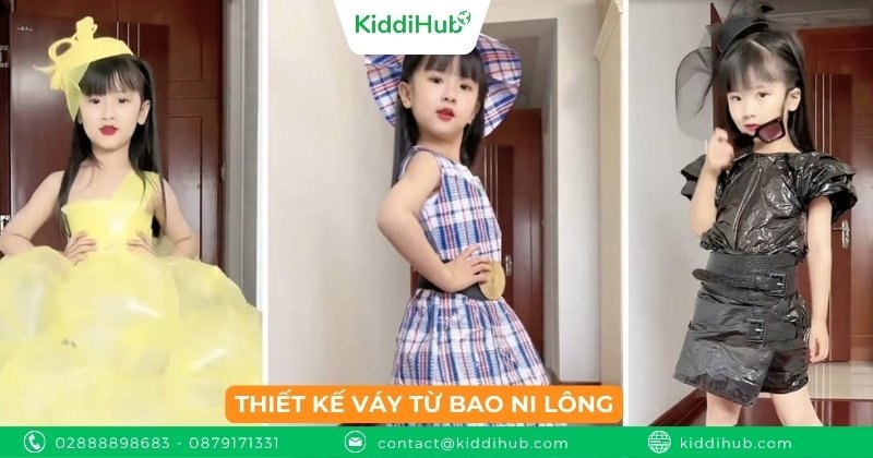 Thiết kế váy từ bao ni lông