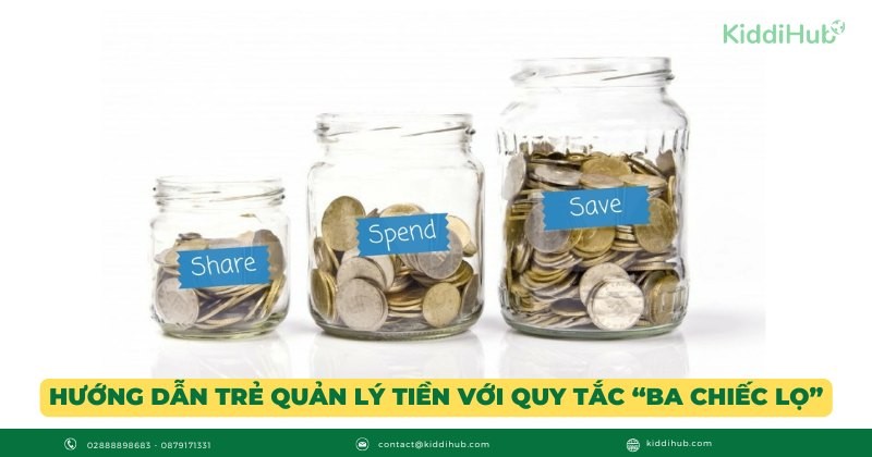 Hướng dẫn trẻ quản lý tiền với quy tắc “Ba chiếc lọ”