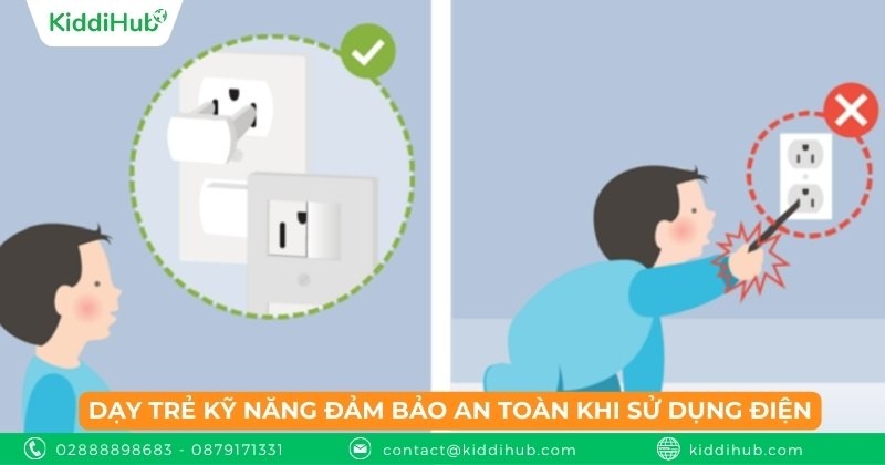 Dạy trẻ kỹ năng đảm bảo an toàn khi sử dụng điện