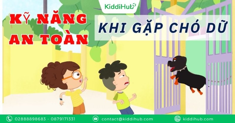 Dạy trẻ kỹ năng xử trí khi gặp chó dữ