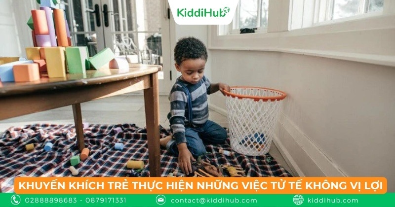 Khuyến khích trẻ thực hiện những việc tử tế không vị lợi