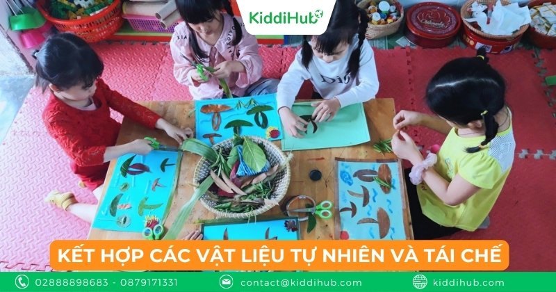 Kết hợp các vật liệu tự nhiên và tái chế