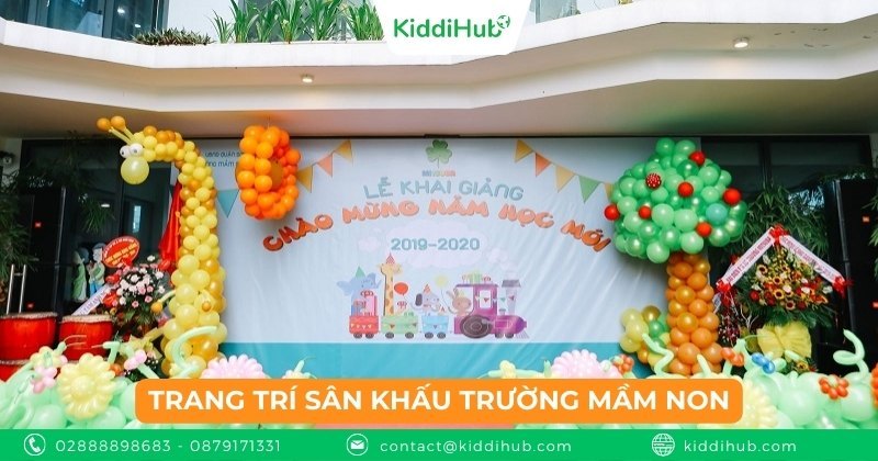 Trang trí sân khấu trường mầm non