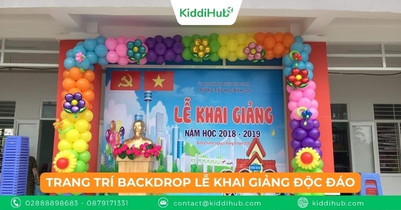 Trang trí backdrop lễ khai giảng độc đáo