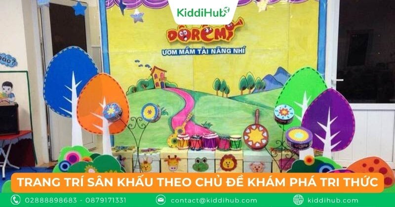 Trang trí sân khấu theo chủ đề Khám Phá Tri Thức