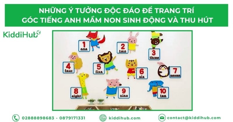 Những ý tưởng độc đáo để trang trí góc tiếng Anh mầm non sinh động và thu hút