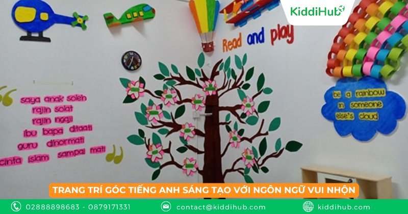 Trang trí góc tiếng Anh sáng tạo với ngôn ngữ vui nhộn