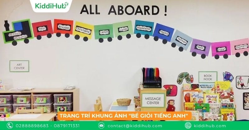 Trang trí khung ảnh "Bé giỏi tiếng Anh" – Góc vinh danh thành tích của bé