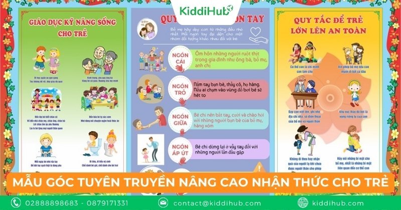 Mẫu góc tuyên truyền nâng cao nhận thức cho trẻ