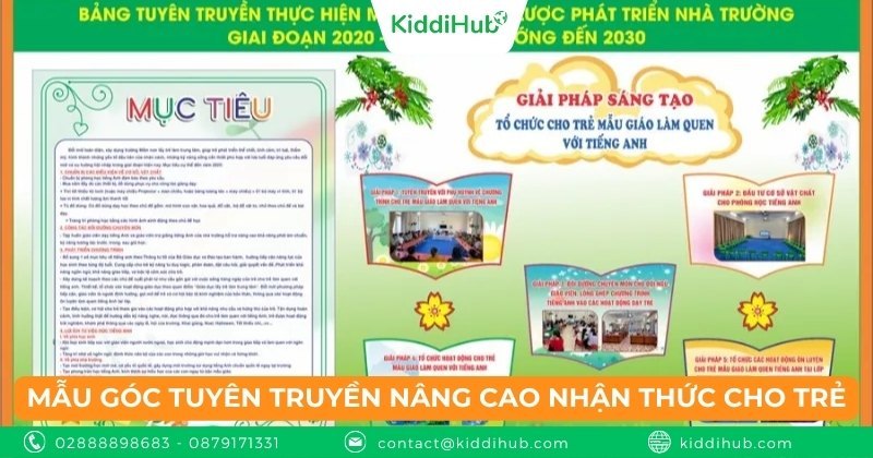 Mẫu góc tuyên truyền nâng cao nhận thức cho trẻ