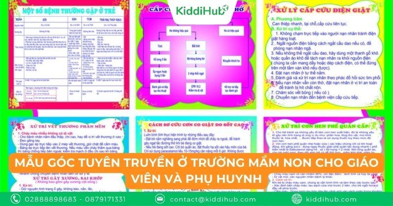 Mẫu góc tuyên truyền ở trường mầm non cho giáo viên và phụ huynh