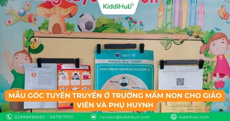 Mẫu góc tuyên truyền ở trường mầm non cho giáo viên và phụ huynh