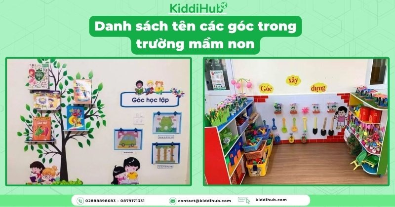 Danh sách tên các góc ở trường mầm non