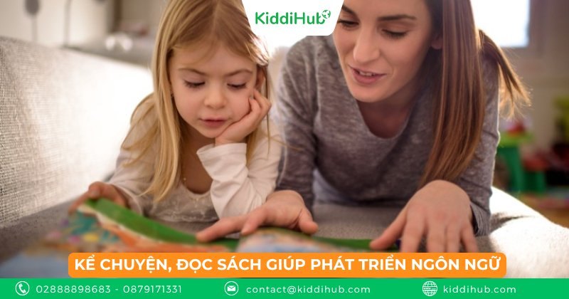 Kể chuyện, đọc sách giúp phát triển ngôn ngữ