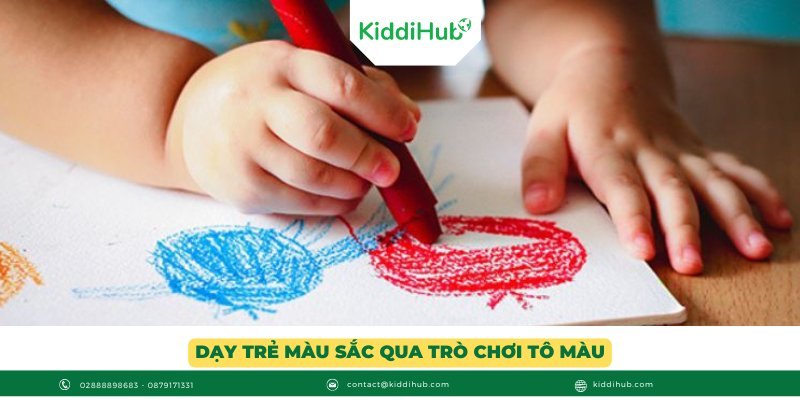 Dạy trẻ màu sắc qua trò chơi tô màu