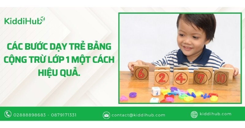 Các bước dạy trẻ bảng cộng trừ lớp 1 một cách hiệu quả