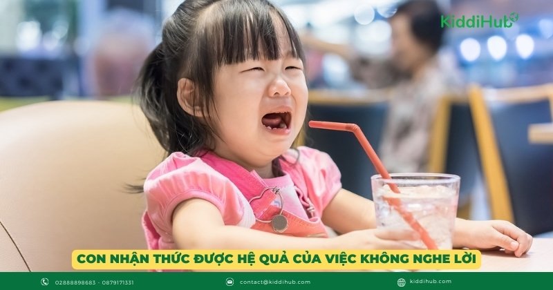 Để con nhận thức được hệ quả của việc không nghe lời
