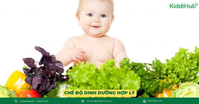 Chế độ dinh dưỡng hợp lý giúp trẻ phát triển trí thông minh