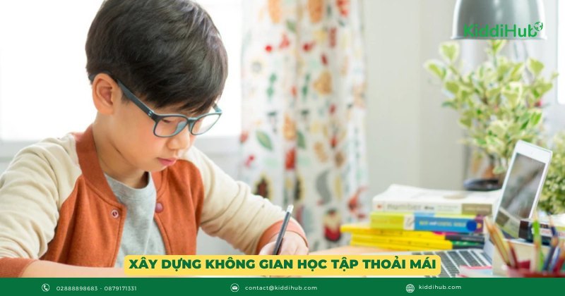 Xây dựng không gian học tập thoải mái cho con