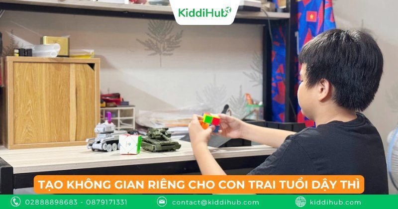 Tạo không gian riêng cho con trai tuổi dậy thì