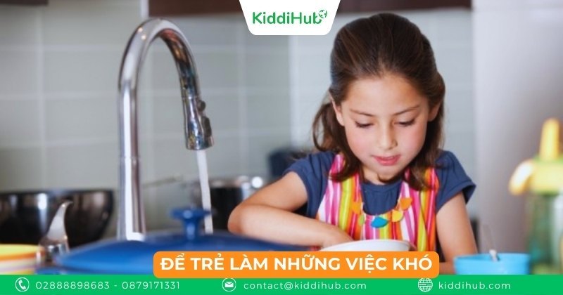 Để trẻ làm những việc khó