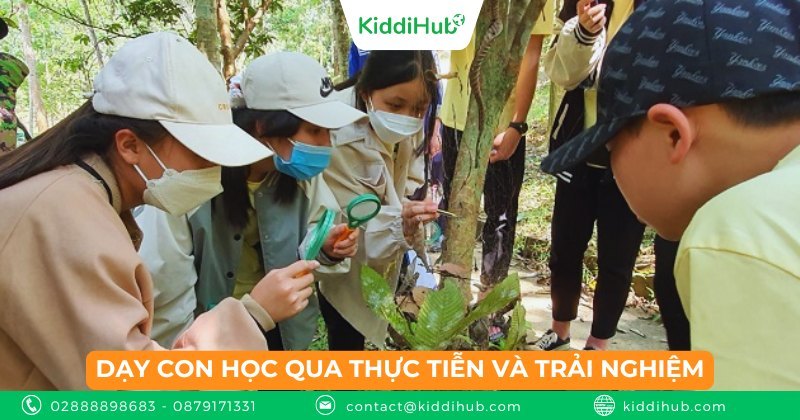 Dạy con học qua thực tiễn và trải nghiệm