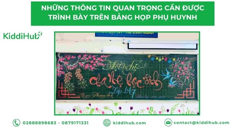 Những thông tin quan trọng cần được trình bày trên bảng họp phụ huynh