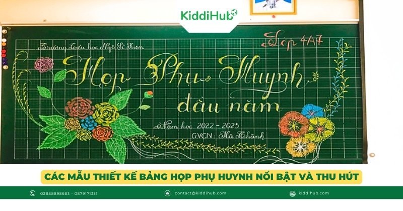 Các mẫu thiết kế bảng họp phụ huynh nổi bật và thu hút