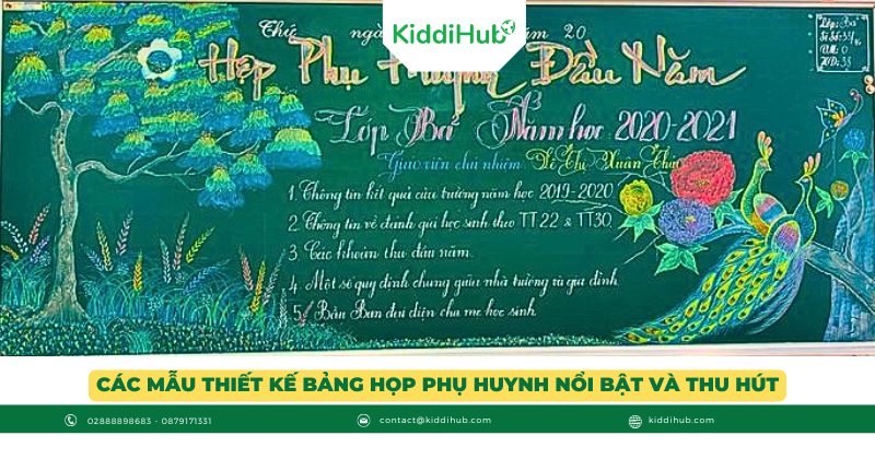 Các mẫu thiết kế bảng họp phụ huynh nổi bật và thu hút