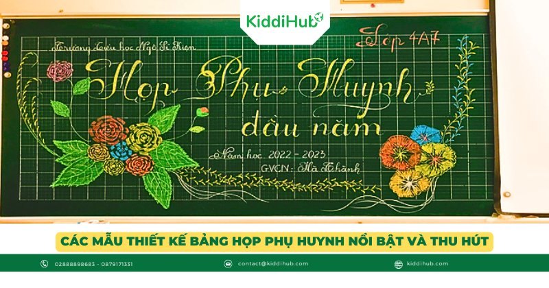 Các mẫu thiết kế bảng họp phụ huynh nổi bật và thu hút