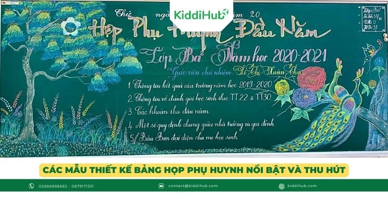 Các mẫu thiết kế bảng họp phụ huynh nổi bật và thu hút