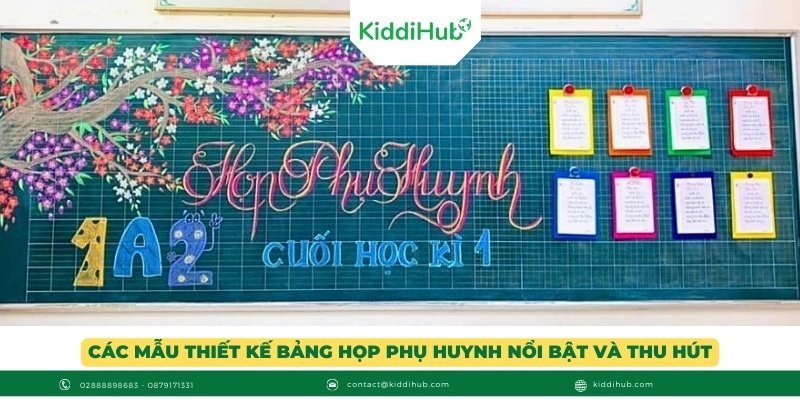 Các mẫu thiết kế bảng họp phụ huynh nổi bật và thu hút