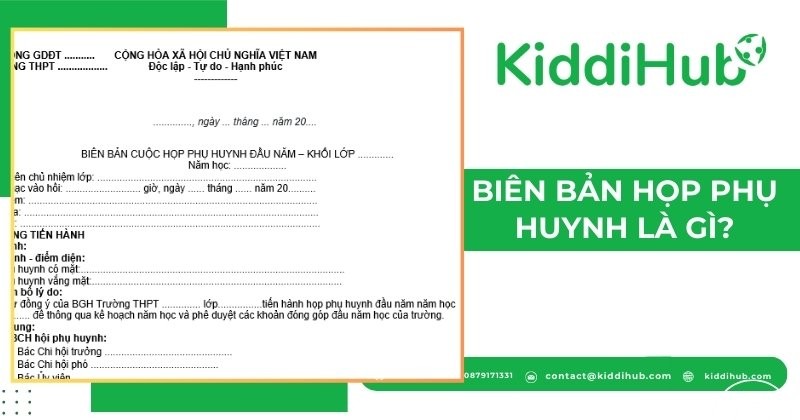 Biên bản họp phụ huynh là gì?