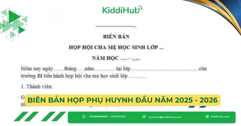 Biên bản họp phụ huynh đầu năm 2025 - 2026
