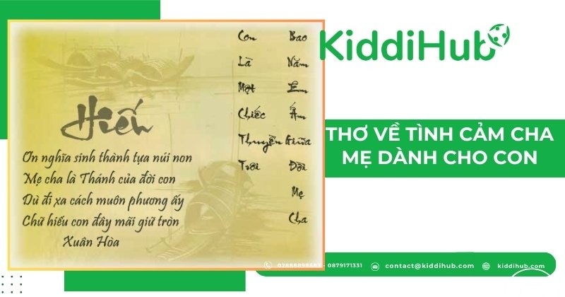 Thơ về tình cảm cha mẹ dành cho con