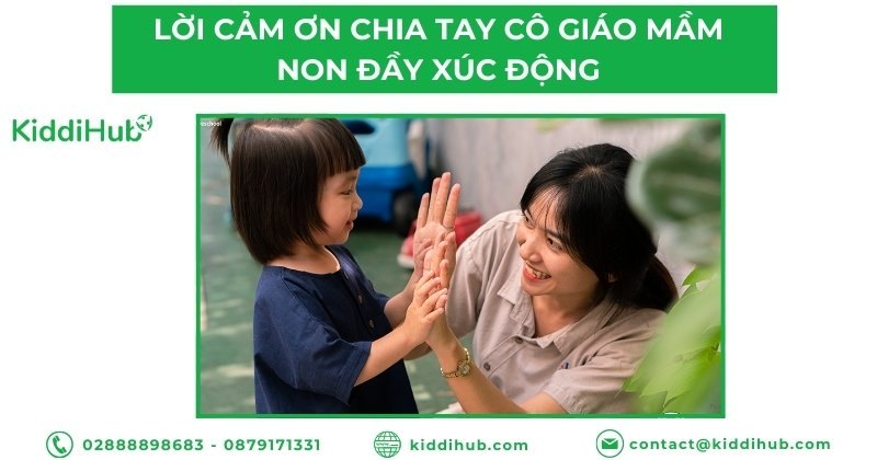 Lời cảm ơn chia tay cô giáo mầm non đầy xúc động