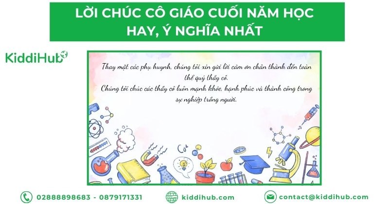 Lời chúc cô giáo cuối năm học hay, ý nghĩa nhất