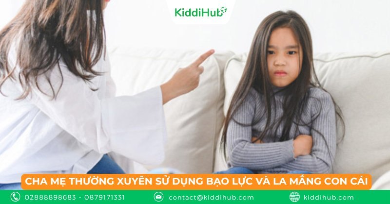 Cha mẹ thường xuyên sử dụng bạo lực và la mắng con cái