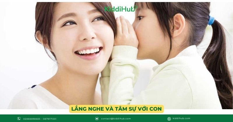 Lắng nghe và tâm sự với con