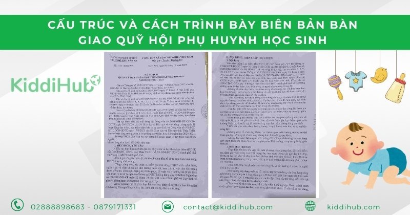 Cấu trúc và cách trình bày biên bản bàn giao quỹ hội phụ huynh học sinh