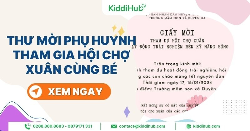 Mẫu thư mời phụ huynh tham gia hội chợ xuân