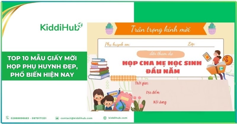 Top 10 mẫu giấy mời họp phụ huynh đẹp, phổ biến hiện nay