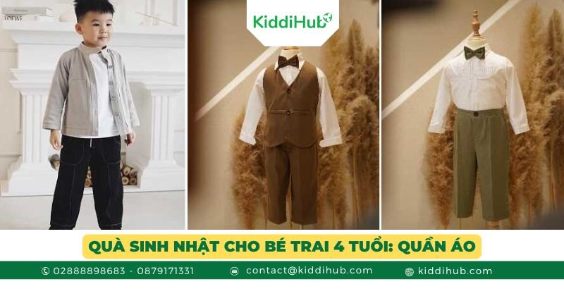 Quà sinh nhật cho bé trai 4 tuổi: Quần áo