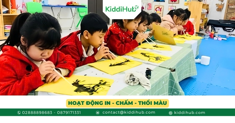 Hoạt động in - chấm - thổi màu 