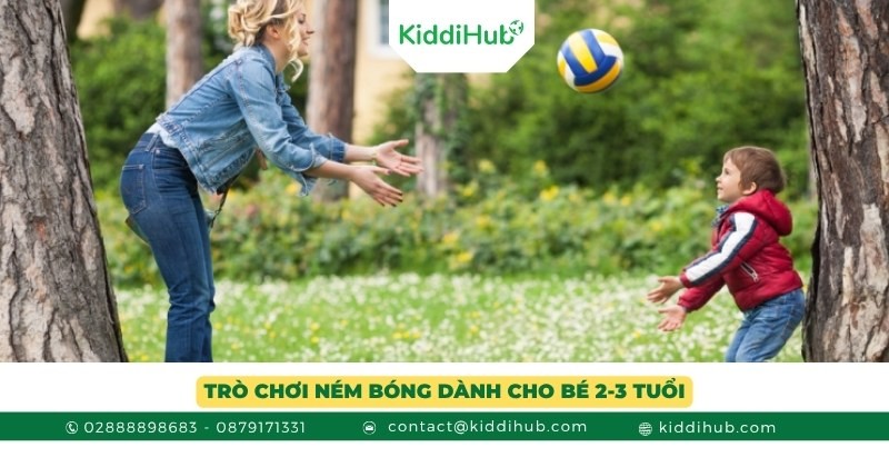Trò chơi ném bóng dành cho bé 2-3 tuổi
