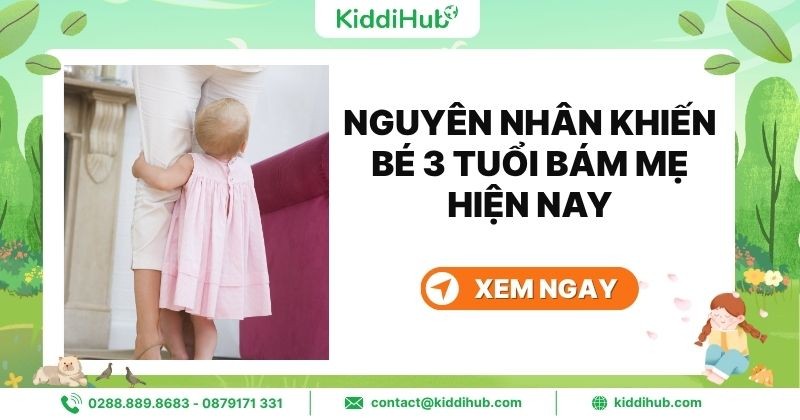 Nguyên nhân khiến bé 3 tuổi bám mẹ hiện nay