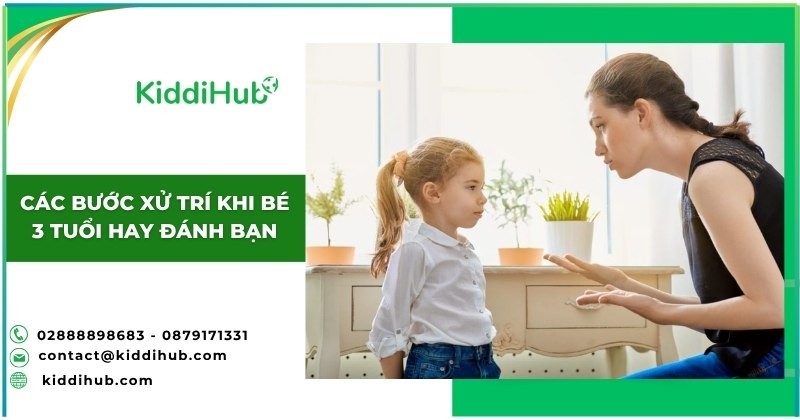 Các bước xử trí khi bé 3 tuổi hay đánh bạn